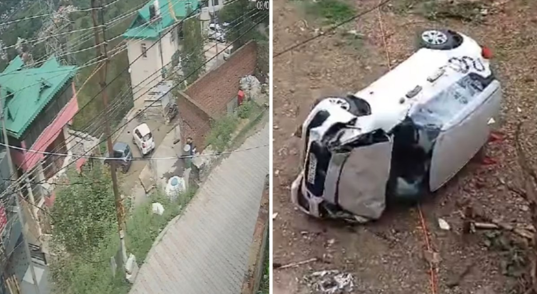 Car falls in ditch Himachal Pradesh