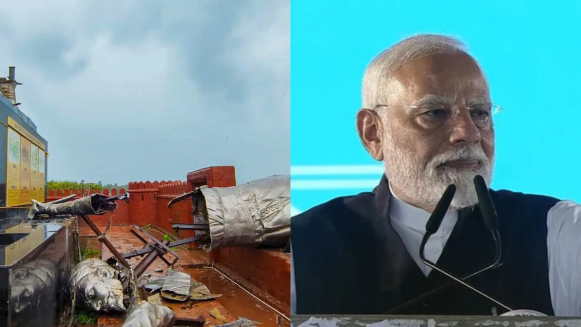 Modi Shivaji statue