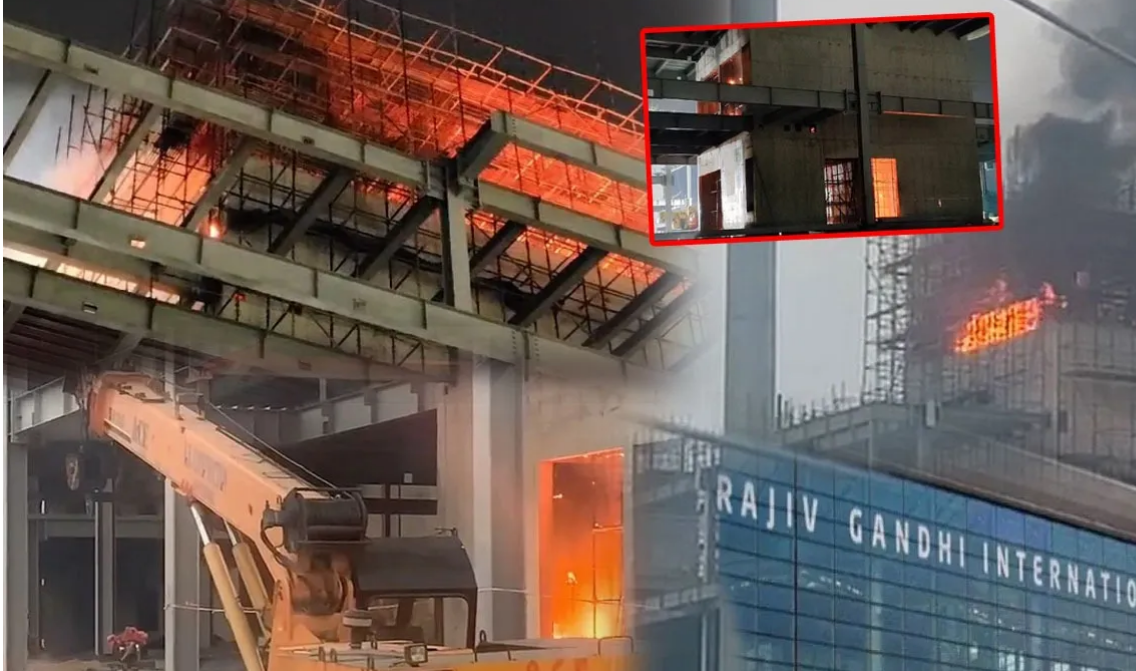 Fire accident Shamshabad airport