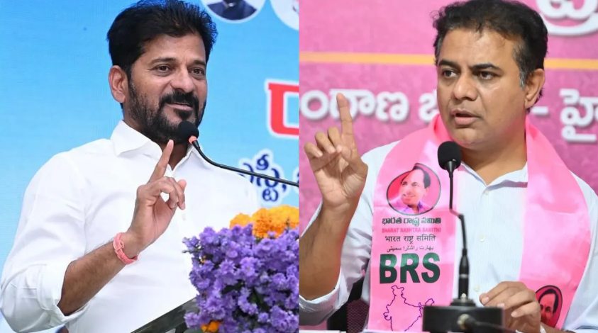 KTR Revanth Reddy