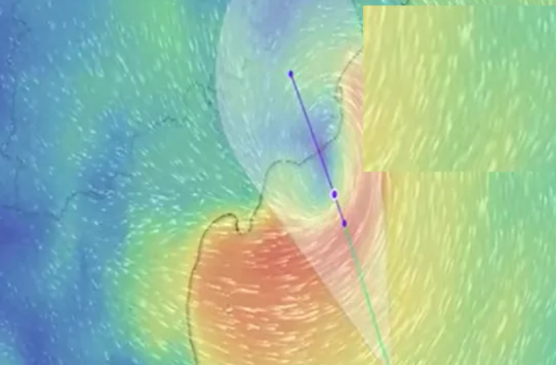 Cyclone Montha landfall