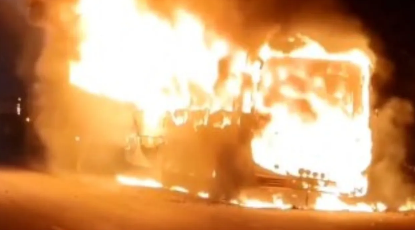 travel bus fire